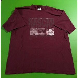 Vintage NASCAR American Tradition T Shirt Maroon Red Santee 2XL